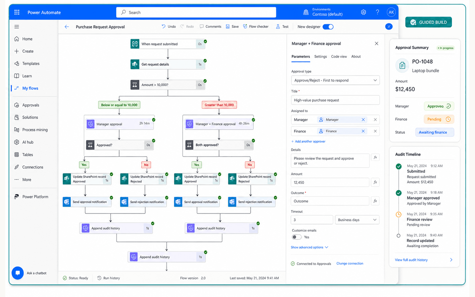 Illustrative guided build for Microsoft 365 Approval and Document Workflow