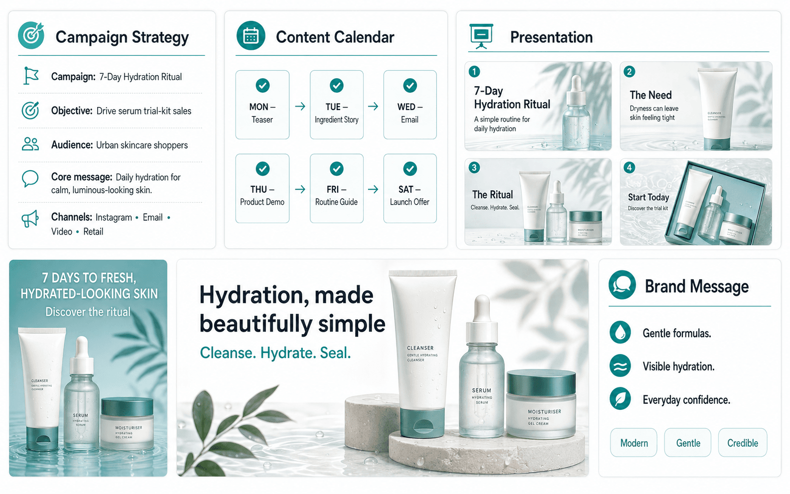 Illustrative guided build for Content and Presentation Pack