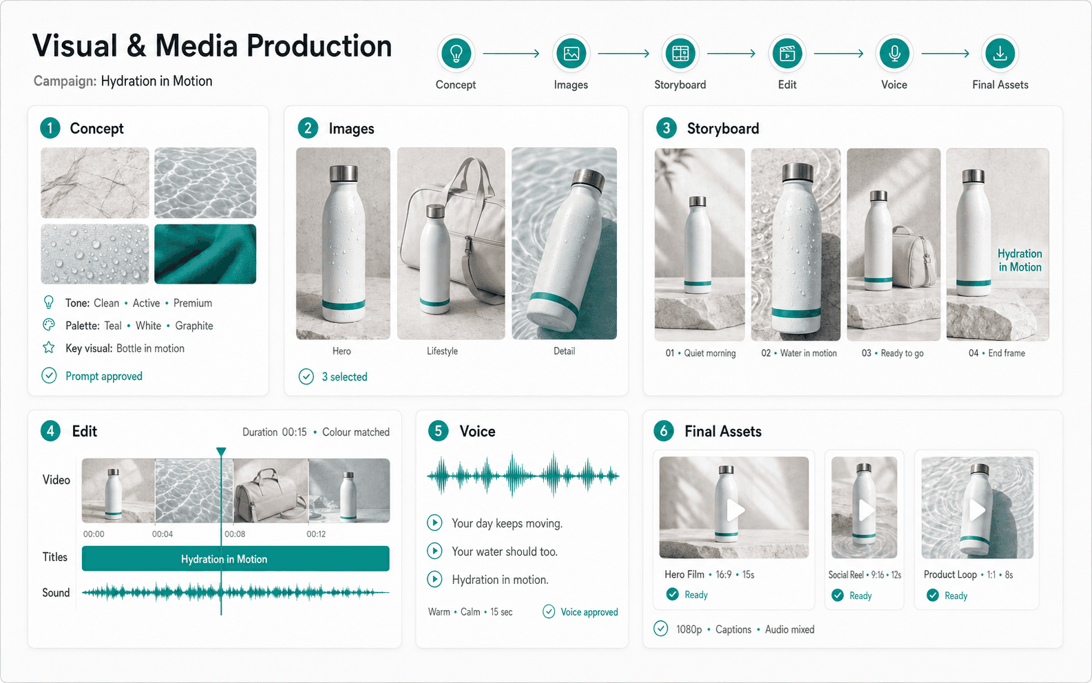 Illustrative guided build for Visual and Media Creation Workflow